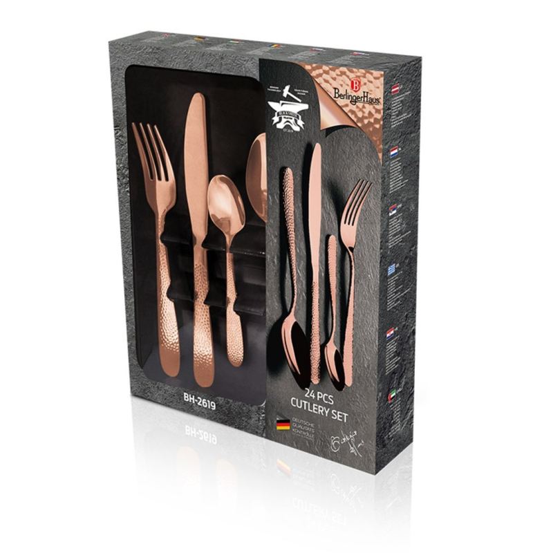 SZTUĆCE 24 ELEM. BERLINGER HAUS BH-2619 ROSE GOLD - obrazek 10