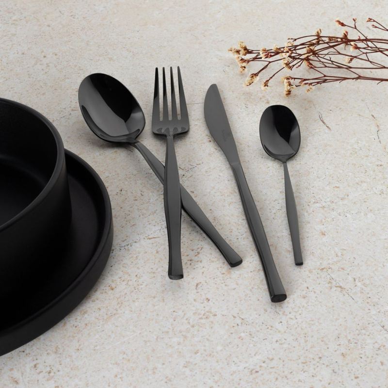 SZTUĆCE 24 ELEM. BERLINGER HAUS BH-3066 POŁYSK SHINY BLACK - obrazek 2