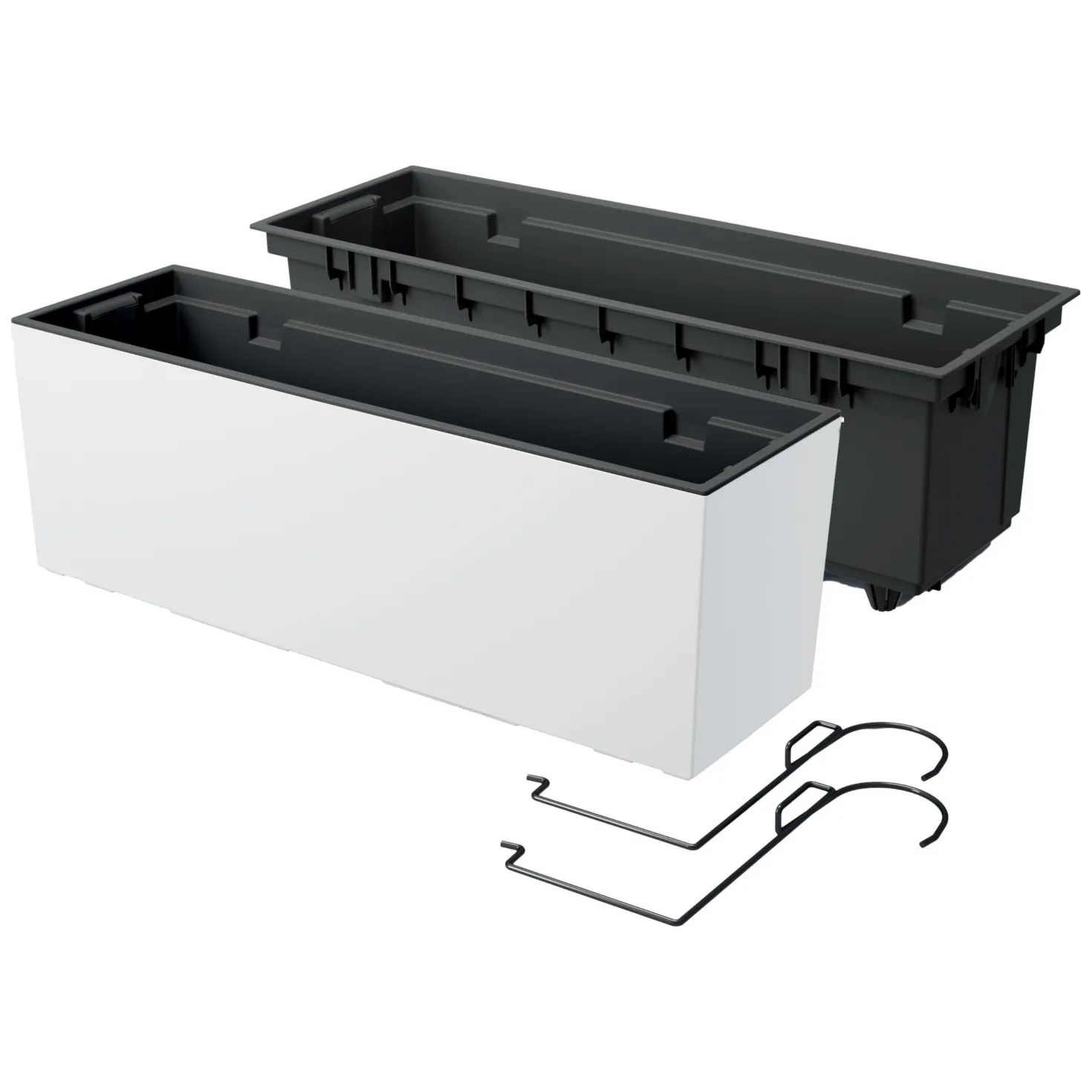 Doniczka z hakami Urbi Case DUC600W biała - obrazek 2