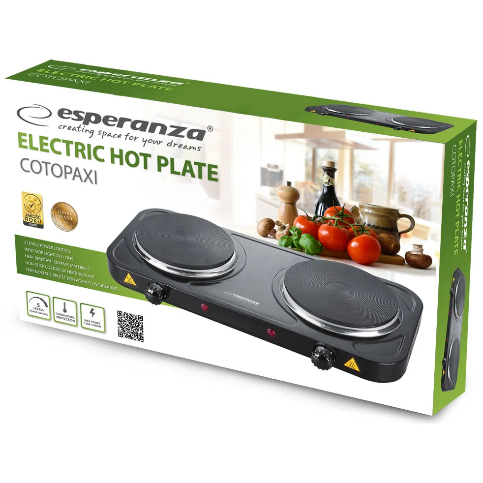 EKH010K Esperanza kuchenka elektryczna cotopaxi czarna - obrazek 10