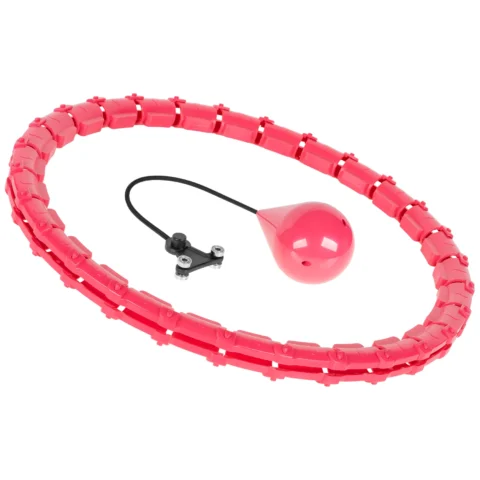 Smart Hula Hop odchudzające koło z wypustkami i obciążeniem 50cm, różowe, REBEL ACTIVE