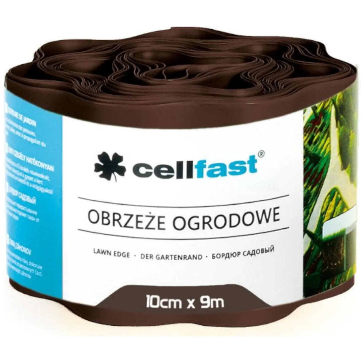 Obrzeże ogrodowe faliste 10cm x 9m Cellfast brązowe