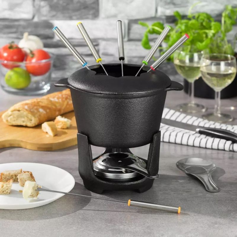 FONDUE ŻELIWNE ZESTAW DLA 6 OSÓB KINGHOFF KH-1195 - obrazek 2