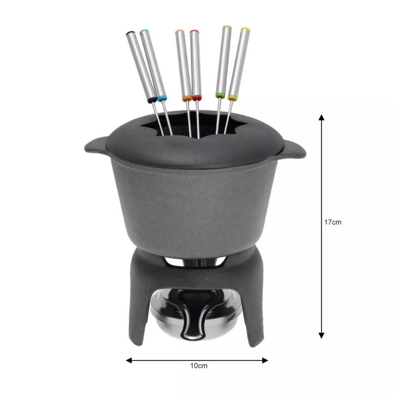 FONDUE ŻELIWNE ZESTAW DLA 6 OSÓB KINGHOFF KH-1195 - obrazek 4