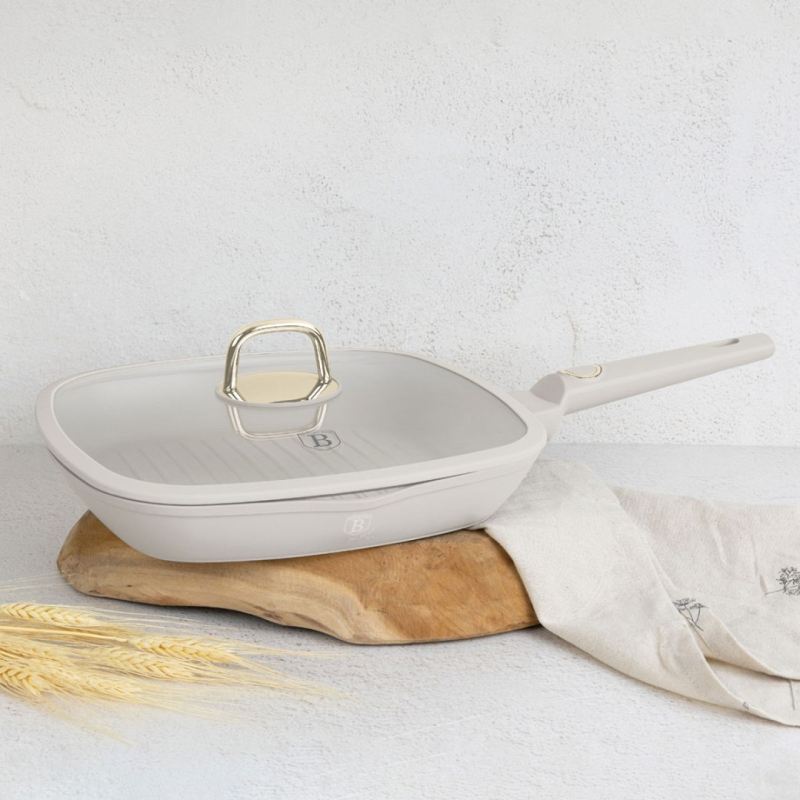 PATELNIA GRILLOWA TYTANOWA Z POKRYWĄ 28cm BERLINGER HAUS BH-8067 SAHARA - obrazek 4