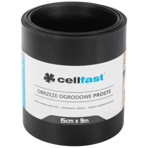 Obrzeże ogrodowe proste 15cm x 9m Cellfast czarne