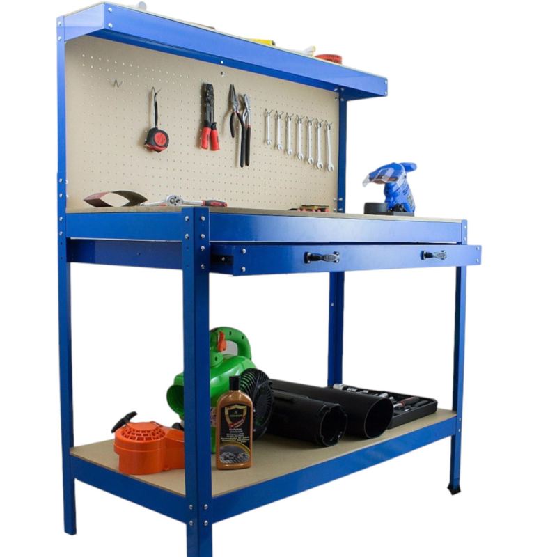 Solidny Stół Warsztatowy z Szufladą Haki Uchwyty 100 kg 115x55 cm - obrazek 6