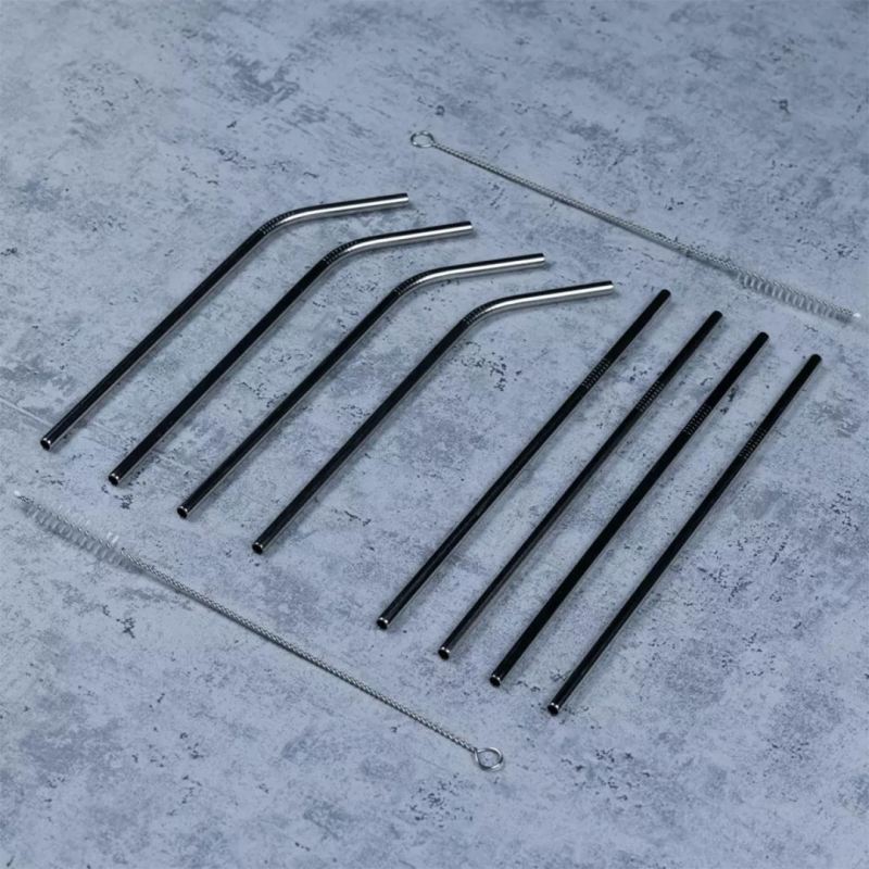SŁOMKI METALOWE DO NAPOJÓW KINGHOFF 8szt. + ETUI KH-1357 - obrazek 3