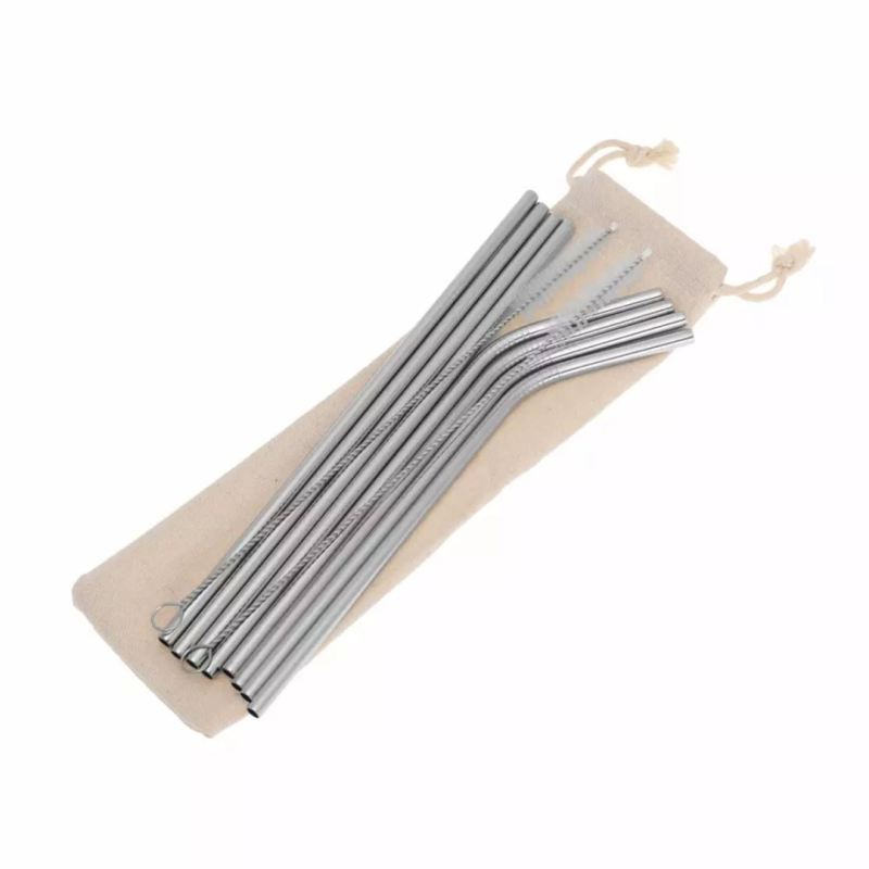 SŁOMKI METALOWE DO NAPOJÓW KINGHOFF 8szt. + ETUI KH-1357 - obrazek 5