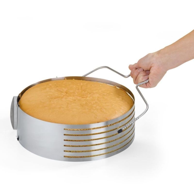 REGULOWANA OBRĘCZ DO KROJENIA BISZKOPTU NA TORT KINGHOFF KH-1474 - obrazek 3