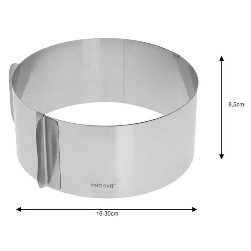 REGULOWANA TORTOWNICA FORMA OBRĘCZ DO TORTÓW KINGHOFF KH-4614 - obrazek 4