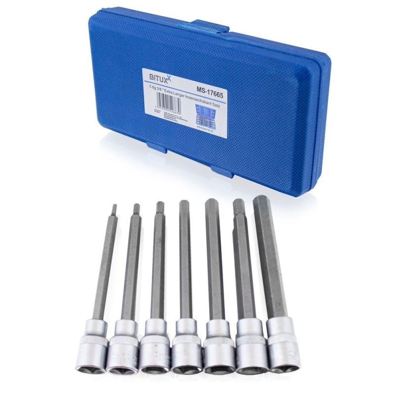 Zestaw Długich Nasadek TORX SPLINE XZN HEX 3/8" 110mm 21 el. - obrazek 2