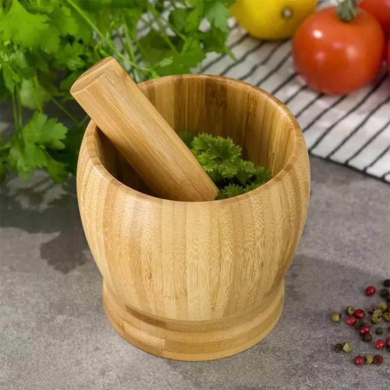 KUCHENNY MOŹDZIERZ BAMBUSOWY 11cm KINGHOFF KH-1617 - obrazek 2