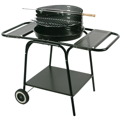 Grill ruchomy,okrągły, z dwiema bocznymi półkami MG906
