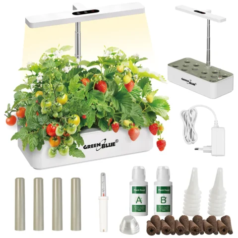 Inteligentny System wewnętrznej uprawy roślin GreenBlue, doniczka SMART, pojemność 4L, 220-240V AC 50/60Hz 0.4A GB133