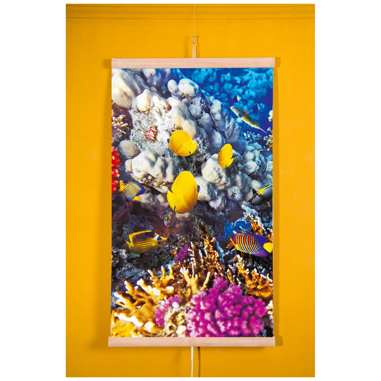 Grzejnik na podczerwień - giętki panel grzewczy 430W TRIO wzór 6 rafa koralowa, wymiary 100x57cm z regulatorem - obrazek 3
