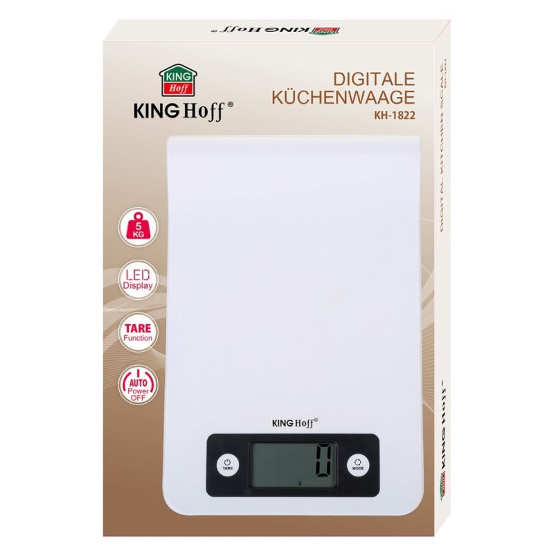 ELEKTRONICZNA WAGA KUCHENNA KINGHOFF KH-1822 NA RELING - obrazek 7