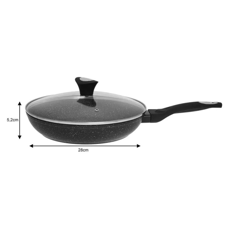 PATELNIA GRANITOWA 28cm Z POKRYWĄ KLAUSBERG KB-7041 - obrazek 6