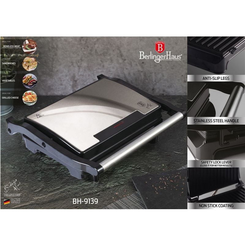 Grill elektryczny opiekacz BERLINGER HAUS BH-9139 - obrazek 3