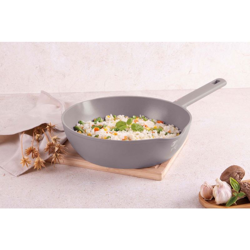 GŁĘBOKA PATELNIA TYTANOWA 28cm BERLINGER HAUS BH-8091 TAUPE - obrazek 2