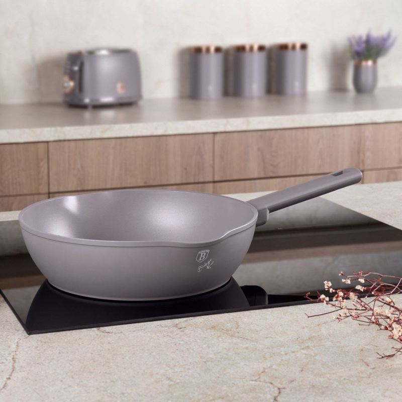 GŁĘBOKA PATELNIA TYTANOWA 28cm BERLINGER HAUS BH-8091 TAUPE - obrazek 3