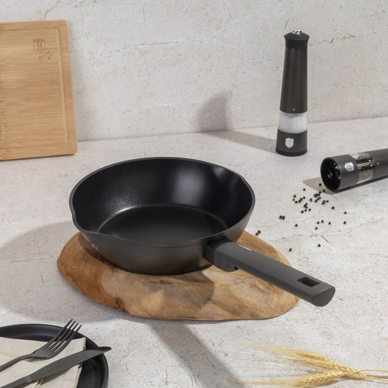 GŁĘBOKA PATELNIA TYTANOWA 28cm BERLINGER HAUS BH-8121 ANTRACIT - obrazek 4