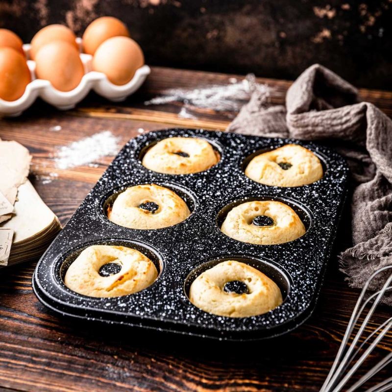 GRANITOWA FORMA DO PIECZENIA 6 PĄCZKÓW DONUT KLAUSBERG KB-7840 - obrazek 2