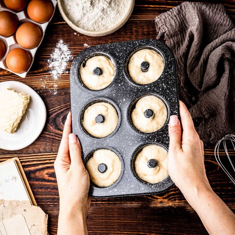 GRANITOWA FORMA DO PIECZENIA 6 PĄCZKÓW DONUT KLAUSBERG KB-7840 - obrazek 7