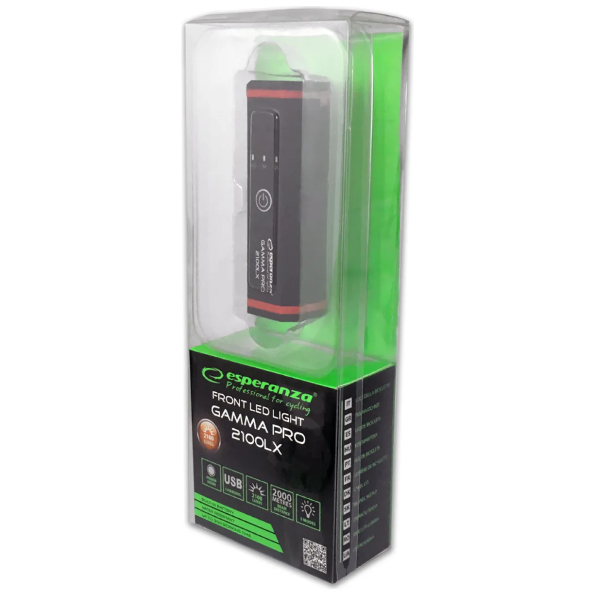EOT058 Esperanza profesjonalna lampka rowerowa led na przód 2w1 gamma pro 2100 lx - obrazek 10