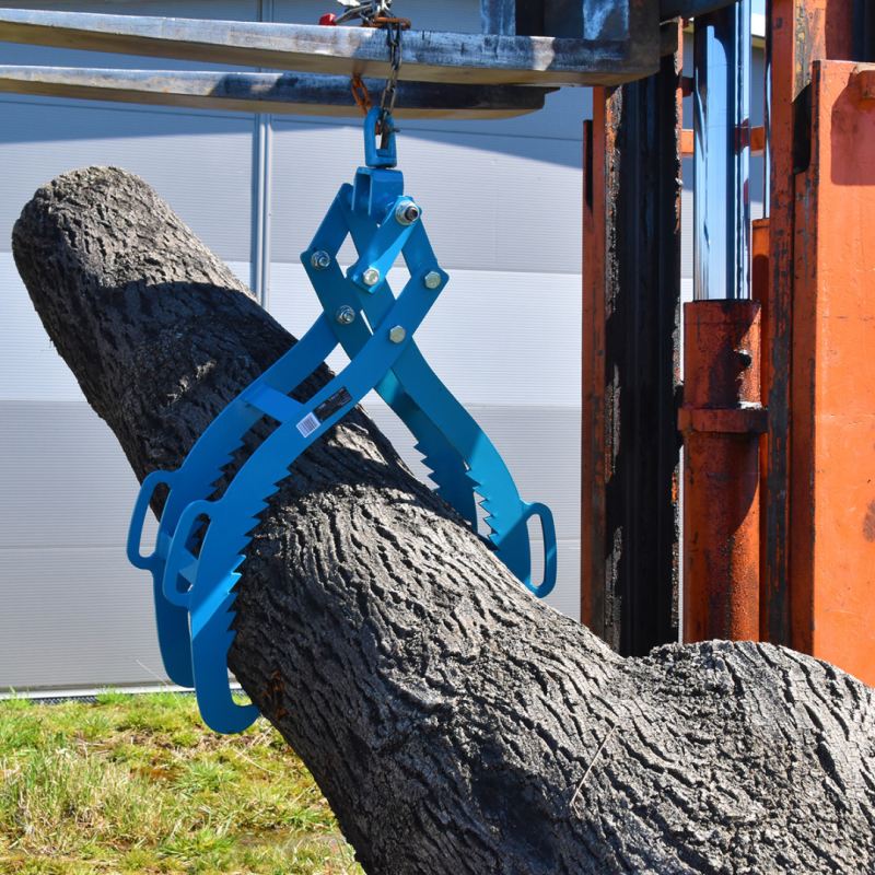 Szczypce do transportu kłód 720 mm udźwig 1500 kg stal wytrzymałe - obrazek 2
