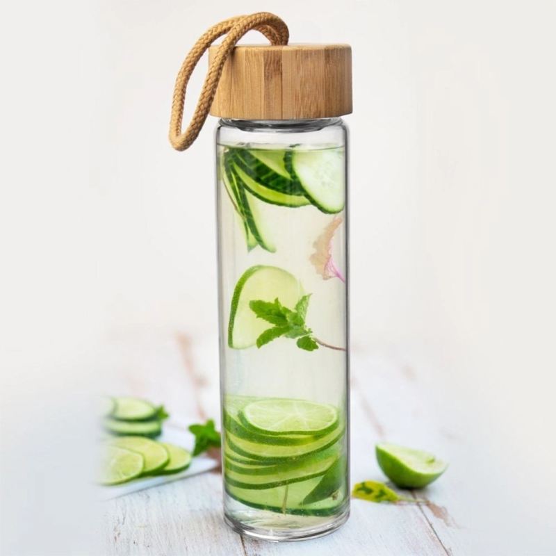 SZKLANA BUTELKA 450ml NA WODĘ Z SITKIEM 143757 - obrazek 8