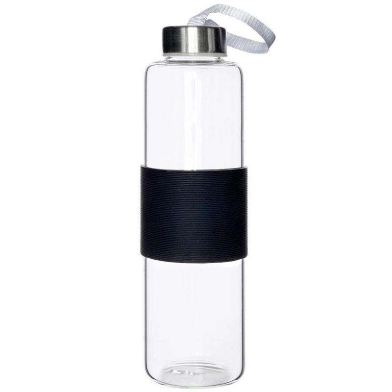 SZKLANA BUTELKA NA WODĘ 600ml 259152-C CZARNA - obrazek 6