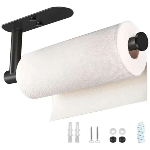 AG883 Wieszak na ręcznik papierowy czarny