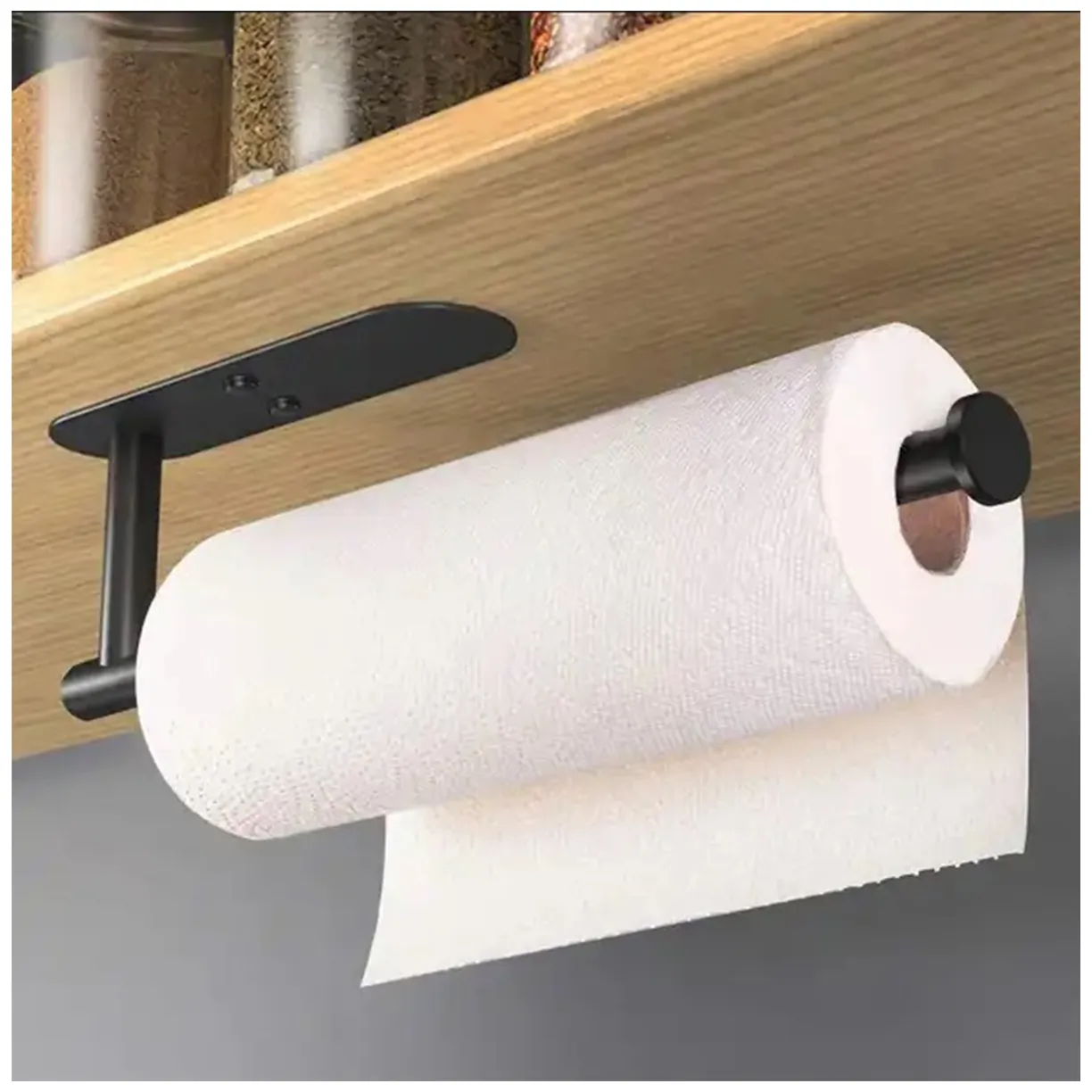 AG883 Wieszak na ręcznik papierowy czarny - obrazek 6