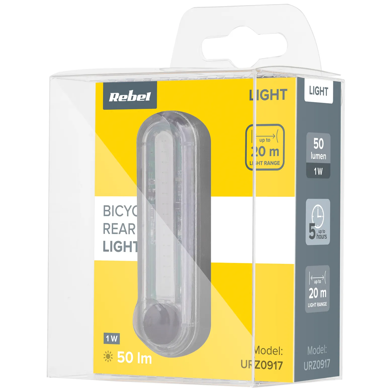 Lampa rowerowa tylna COB z kablem USB - obrazek 5