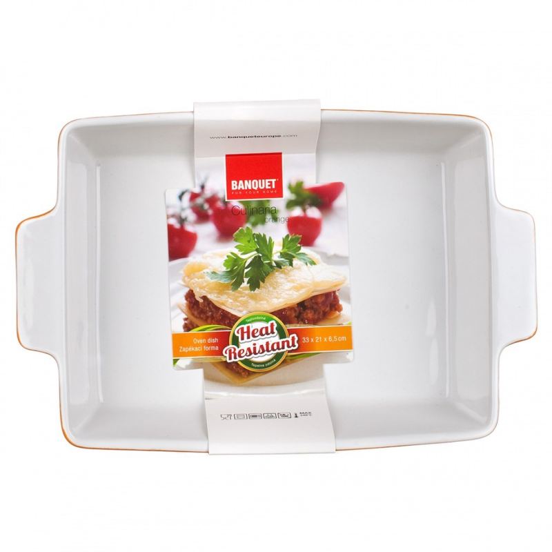 MISA NACZYNIE CERAMICZNE DO ZAPIEKANIA 33x21 cm ORANGE BANQUET - obrazek 2