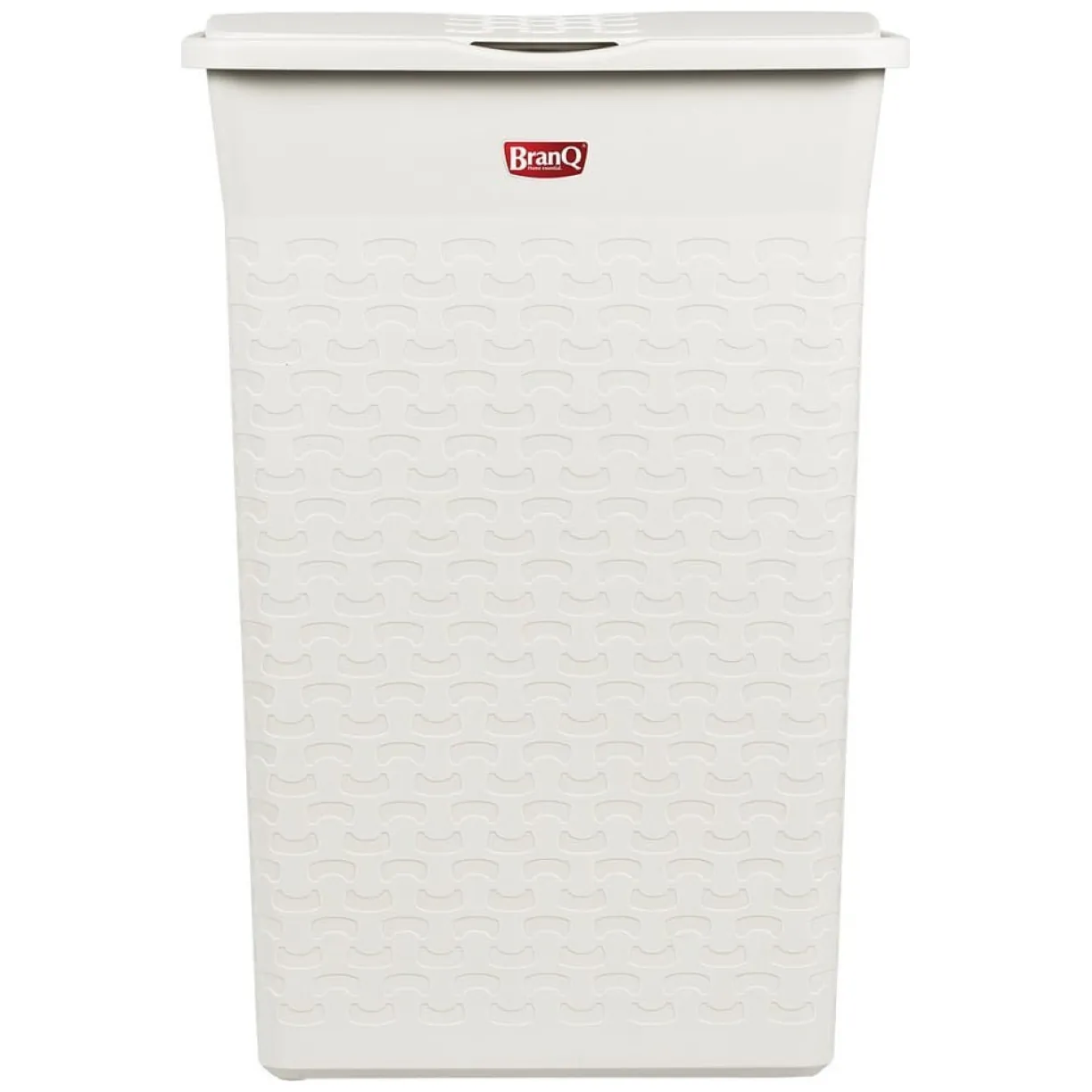 Prostokątny kosz na bielizne lub pranie BranQ 55L Cotton biel antyczna - obrazek 2