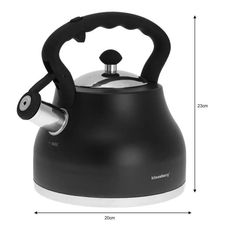 CZAJNIK Z GWIZDKIEM KLAUSBERG 2,7L KB-7448 - obrazek 3