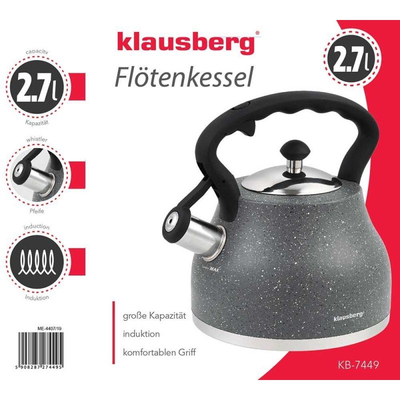 CZAJNIK Z GWIZDKIEM KLAUSBERG 2,7L KB-7449 - obrazek 4