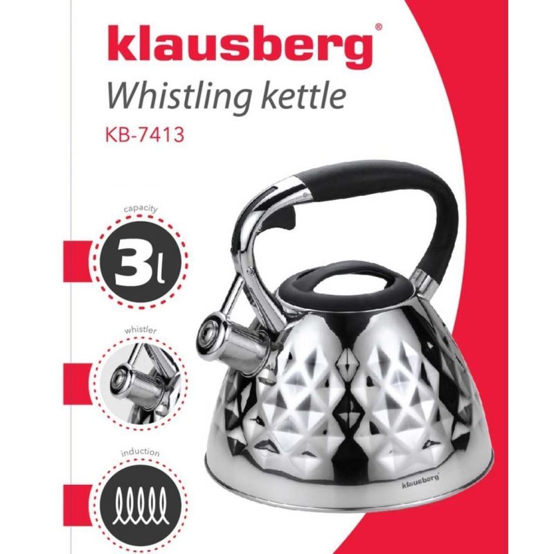 CZAJNIK Z GWIZDKIEM KLAUSBERG 3L KB-7413 - obrazek 3