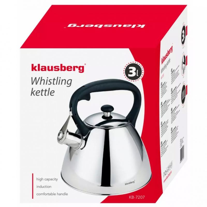 CZAJNIK Z GWIZDKIEM KLAUSBERG 3L KB-7207 - obrazek 3