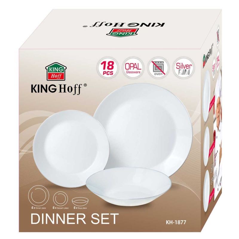KOMPLET OBIADOWY OPAL DLA 6 OSÓB 18 ELEM. KINGHOFF KH-1877 - obrazek 11