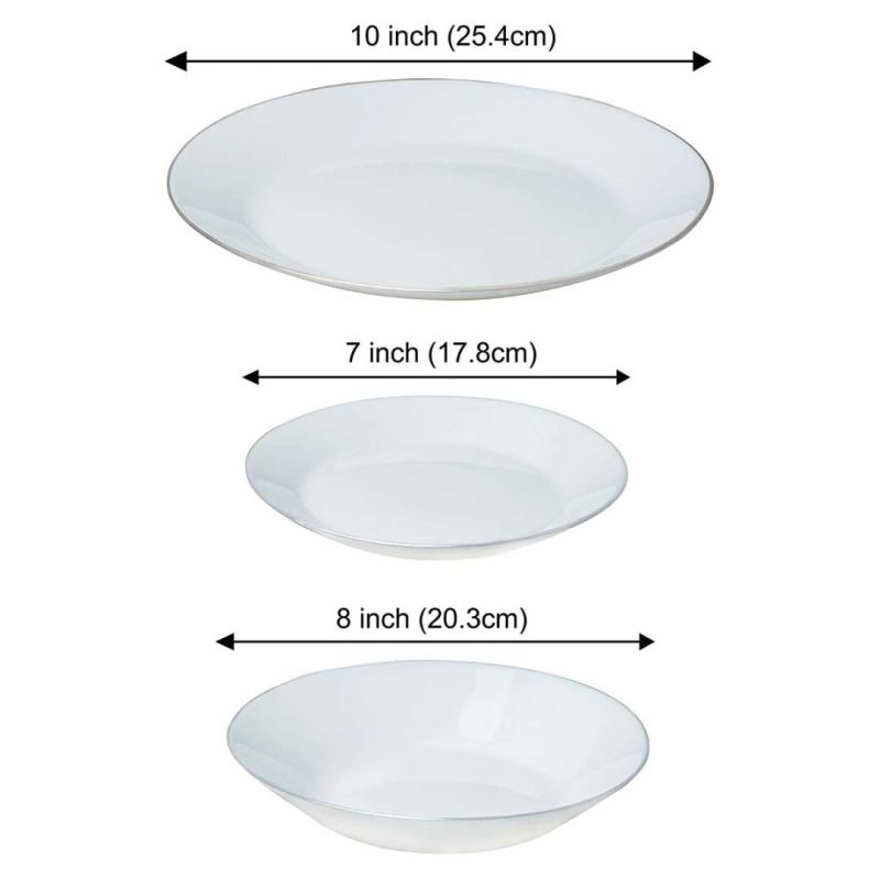 KOMPLET OBIADOWY OPAL DLA 6 OSÓB 18 ELEM. KINGHOFF KH-1877 - obrazek 3