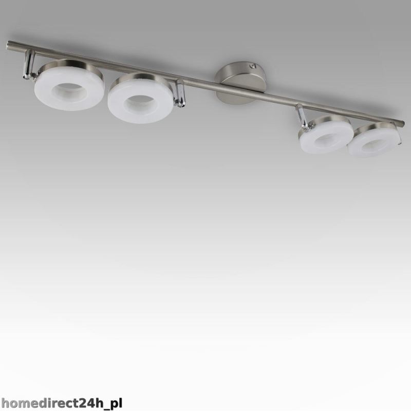 Lampa Sufitowa LED 4x LED RING 20W Stal Nierdzewna Klasa A+ Nowoczesna - obrazek 4