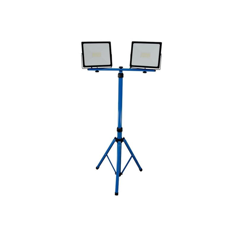 Lampa Robocza LED 2x50W IP65 Statyw 90-172 cm Kabel 3m Zimne Światło - obrazek 2