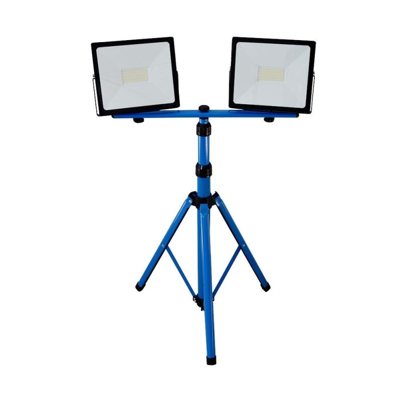 Lampa Robocza LED 2x50W IP65 Statyw 90-172 cm Kabel 3m Zimne Światło - obrazek 6