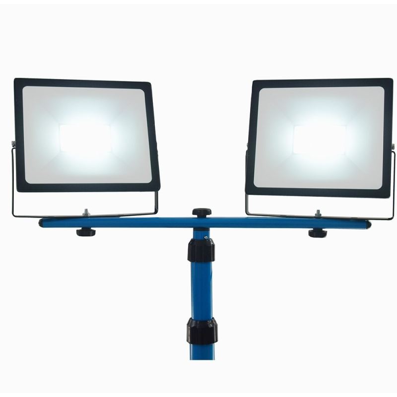 Lampa Robocza LED 2x50W IP65 Statyw 90-172 cm Kabel 3m Zimne Światło - obrazek 8