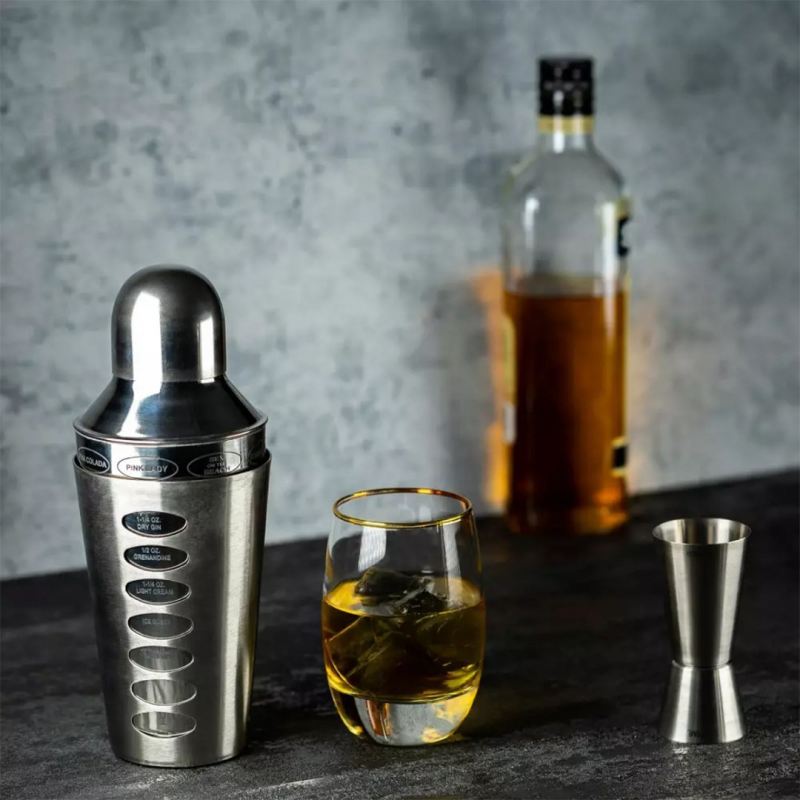SHAKER BARMAŃSKI Z RECEPTURAMI 600ml KINGHOFF KH-1393 - obrazek 2