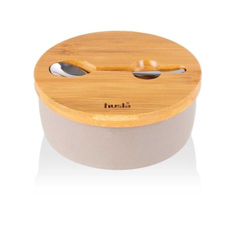 CERAMICZNA CUKIERNICA Z ŁYŻECZKĄ HUSLA HYGGE
