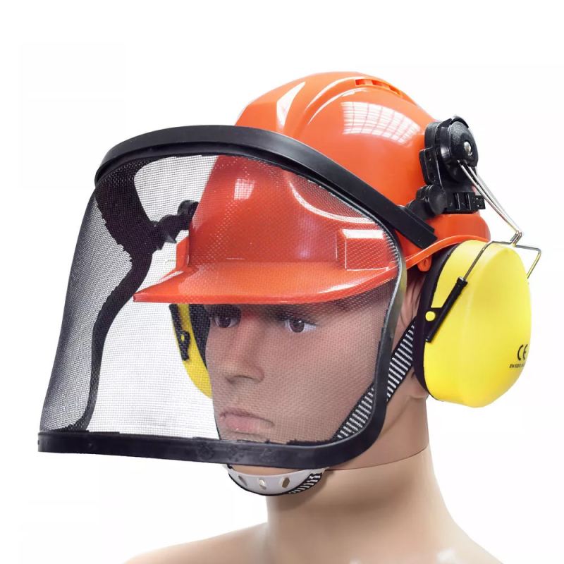 Kask Ochronny BITUXX Dla Leśnika Zdejmowana Osłona Twarzy + Nauszniki - obrazek 2